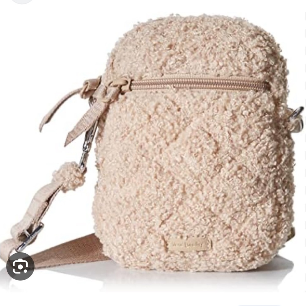 Vera Bradley beige cream teddy crossbody
